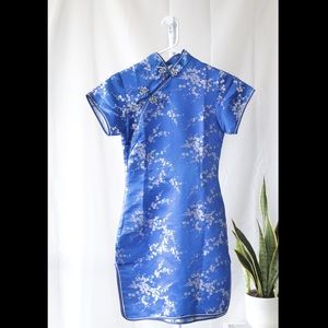 ROYAL BLUE EMBROIDERED DRESS ✨